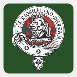 Adesivo Quadrado Verde Floresta de Crachá MacGregor Clan