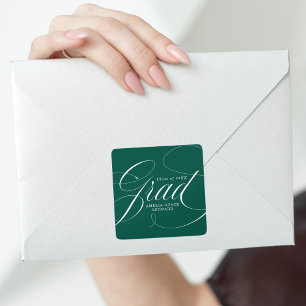 Adesivo Quadrado Verde Graduação de Eloquência