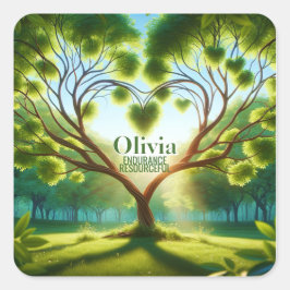 Adesivo Quadrado Verde Inspirador