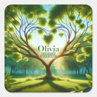 Adesivo Quadrado Verde Inspirador