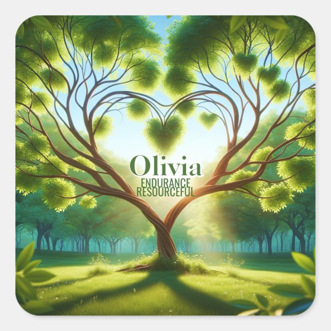 Adesivo Quadrado Verde Inspirador (Frente)