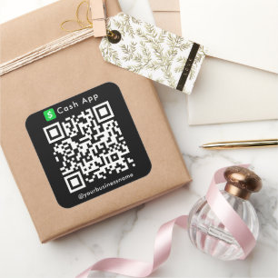 Adesivo Quadrado Verificação de Pagamento do Código QR do Aplicativ
