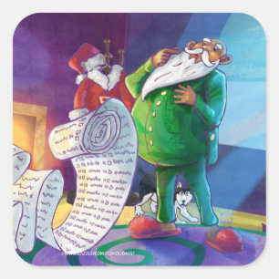 Adesivo Quadrado Verifique duas vezes Papais noeis