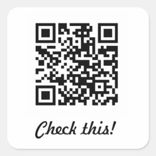 Adesivo Quadrado Verifique este código de QR