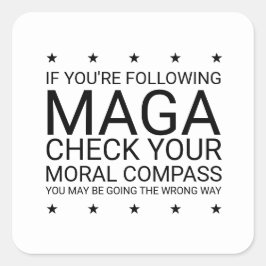 Adesivo Quadrado Verifique o seu Compass Moral