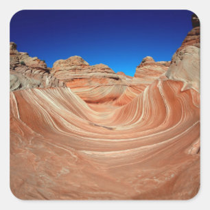 Adesivo Quadrado Vermelho, bege e listras amarelas ao vento e