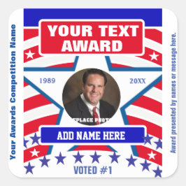 Adesivo Quadrado Vermelho, Branco e Azul