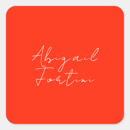 Adesivo Quadrado Vermelho branco mínimo profissional moderno