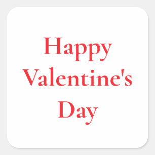 Adesivo Quadrado Vermelho dia de os namorados - Corante Romântico 2