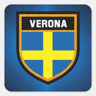 Adesivo Quadrado Verona Flag