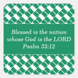 Adesivo Quadrado Verso da Bíblia Cristã Personalizada | PAVILHÃO NI