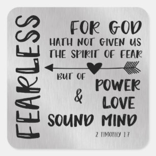 Adesivo Quadrado Verso da bíblia de 2 Timothy
