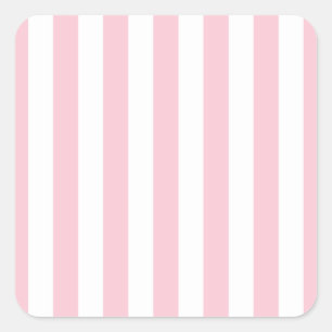 Adesivo Quadrado Vertical Stripes Bebê Rosa E White Stripes