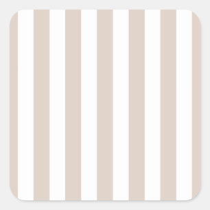 Adesivo Quadrado Vertical Stripes Beige E White Stripes
