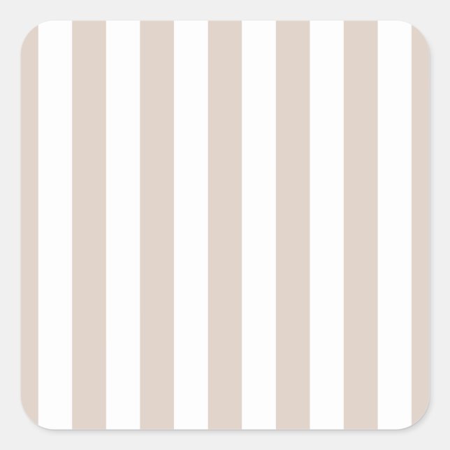 Adesivo Quadrado Vertical Stripes Beige E White Stripes (Frente)
