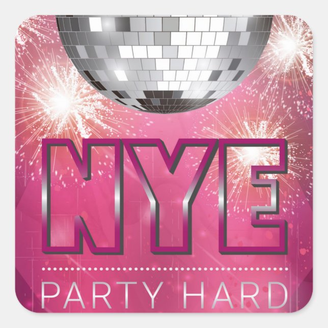 Adesivo Quadrado Véspera de Ano Novo (Frente)