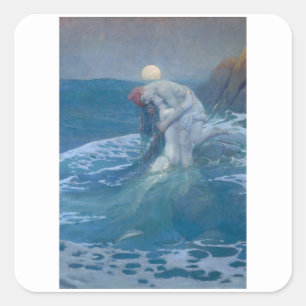ADESIVO QUADRADO VESTIDO : A MERMAID : HOWARD PYLE