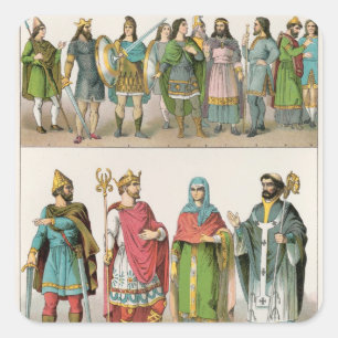 Adesivo Quadrado Vestido anglo-saxão