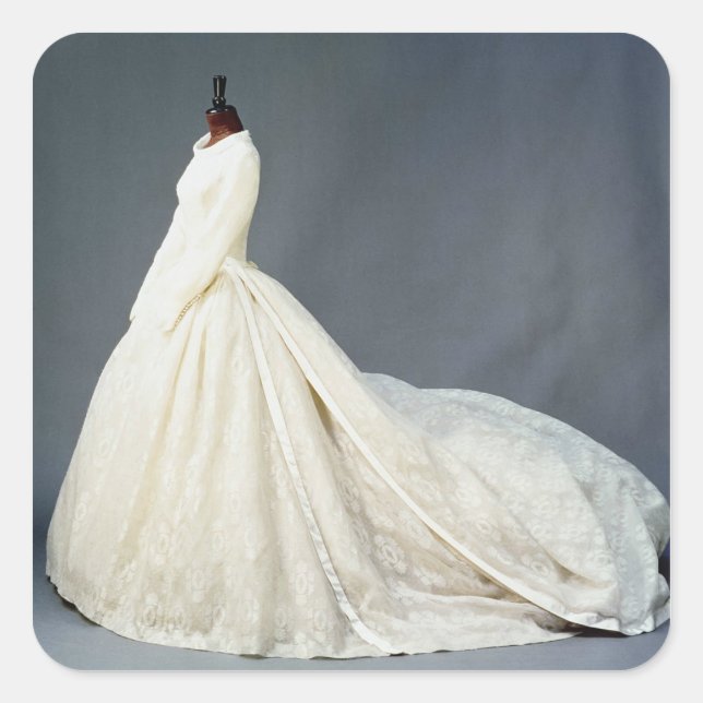 Adesivo Quadrado Vestido de casamento de Katharine Worsley (Frente)