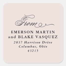 Adesivo Quadrado Vestido de regresso de casamento