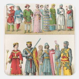 Adesivo Quadrado Vestido francês