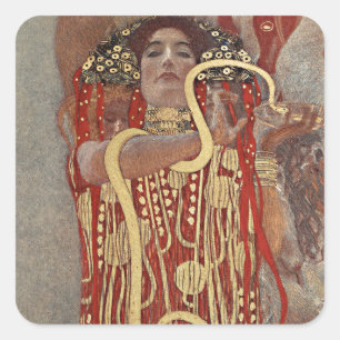 ADESIVO QUADRADO VESTIDO: GUSTAV KLIMT : HIGIAIA: 1907