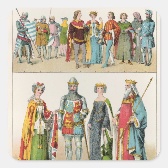 Adesivo Quadrado Vestido Inglês (Frente)