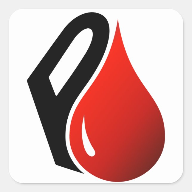 ADESIVO QUADRADO VESTIDO QUADRADO DE SANGUE (Frente)