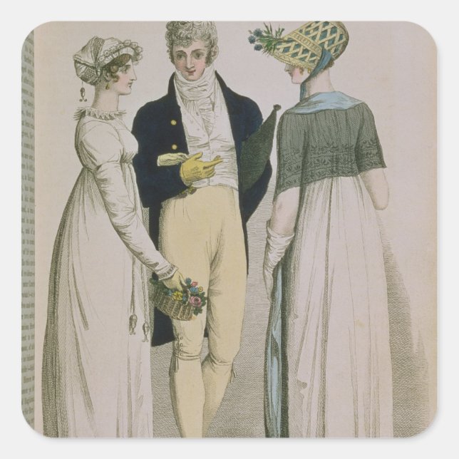 Adesivo Quadrado Vestidos da Noite para ilustração (Frente)