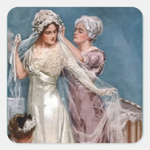 Adesivo Quadrado Vestir a Noiva