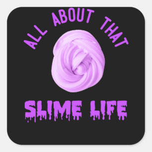 Adesivo Quadrado Vestir Tudo Sobre O Design Bonito Slime Life