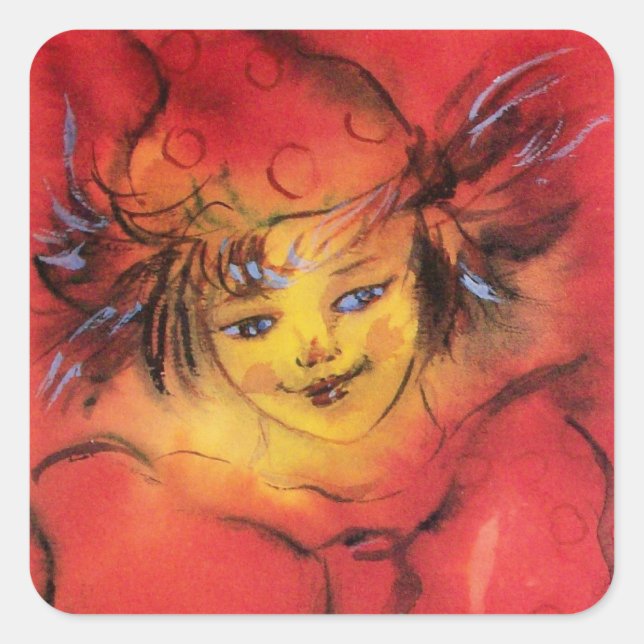 ADESIVO QUADRADO VESTUÁRIO COM BORRACHA VERMELHA (Frente)