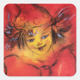 ADESIVO QUADRADO VESTUÁRIO COM BORRACHA VERMELHA