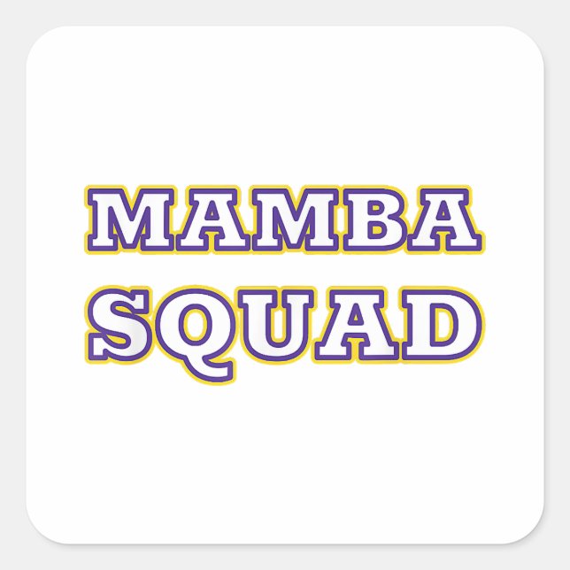 Adesivo Quadrado Vestuário engraçado do Mamba Squad para Cobra Love (Frente)