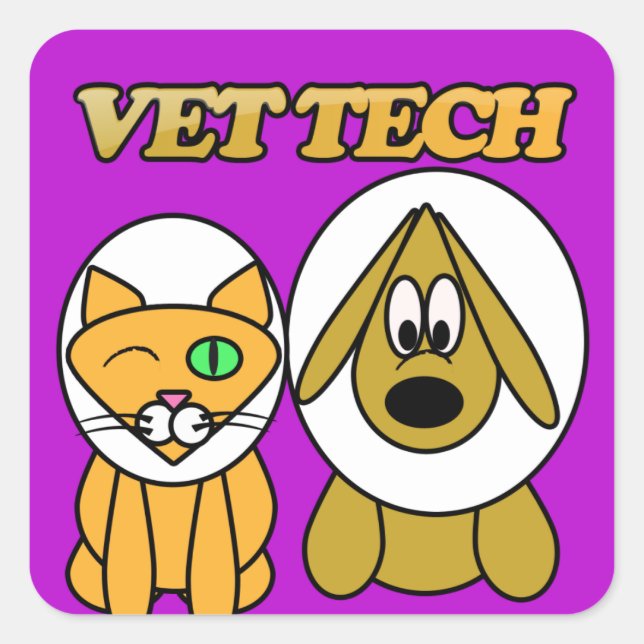 ADESIVO QUADRADO VET TECH STICKER, WWW.VETTECHSTUFF.COM (Frente)