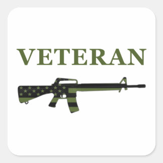 Adesivo Quadrado Veteran M16 Sticker Subduzido