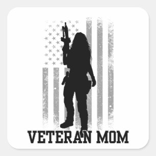 Adesivo Quadrado Veteran Mãe