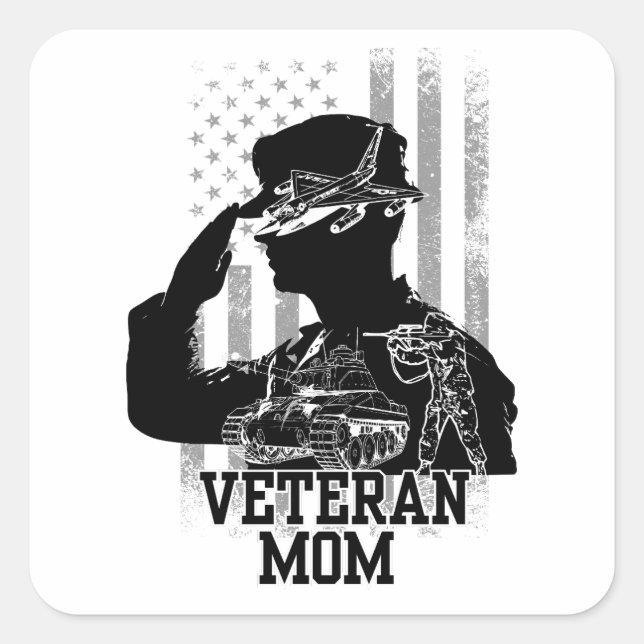 Adesivo Quadrado Veteran Mãe (Frente)