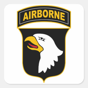Adesivo Quadrado Veterano Militar da 101ª Divisão Aerotransportada