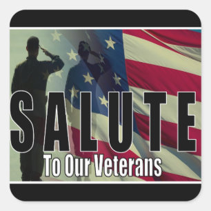 Adesivo Quadrado Veterano Salute