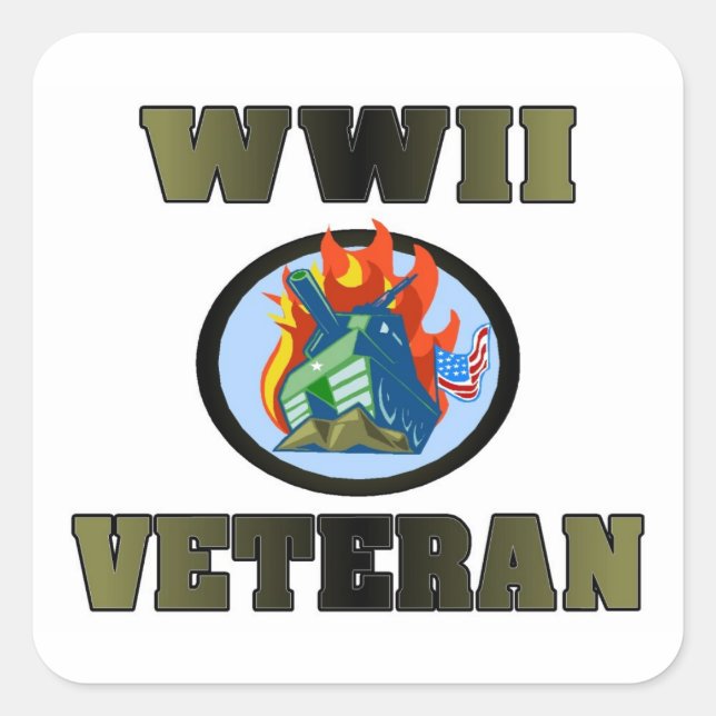 Adesivo Quadrado Veterano WII (Frente)