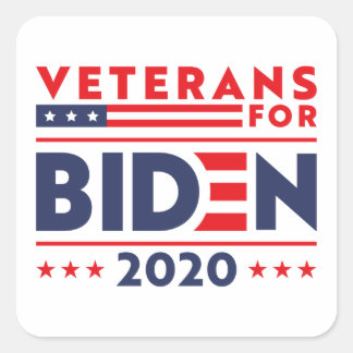 ADESIVO QUADRADO VETERANOS PARA O BIDEN 2020
