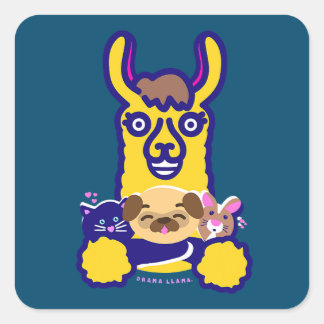 Adesivo Quadrado Veterinário Animal Que Adora Cão