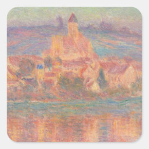 Adesivo Quadrado Vétheuil (1901) Claude Monet Impressionismo Arte