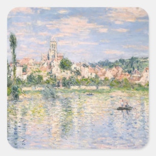 Adesivo Quadrado Vétheuil no Verão (1880) Claude Monet belas artes