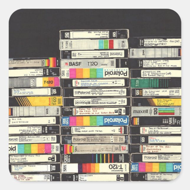 ADESIVO QUADRADO VHS (Frente)