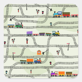 Adesivo Quadrado Via férrea