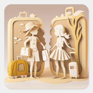 Adesivo Quadrado Viagem