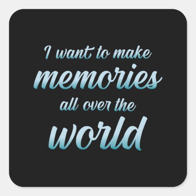 Adesivo Quadrado Viagem Adventure Traveling Cotação de Oferta Ideia (Frente)