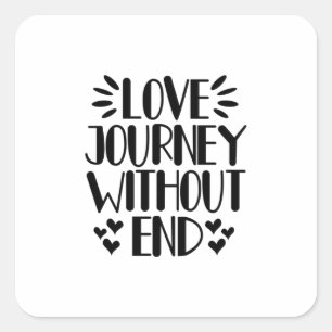 Adesivo Quadrado Viagem De Amor Com Arte namorados Sem Fim